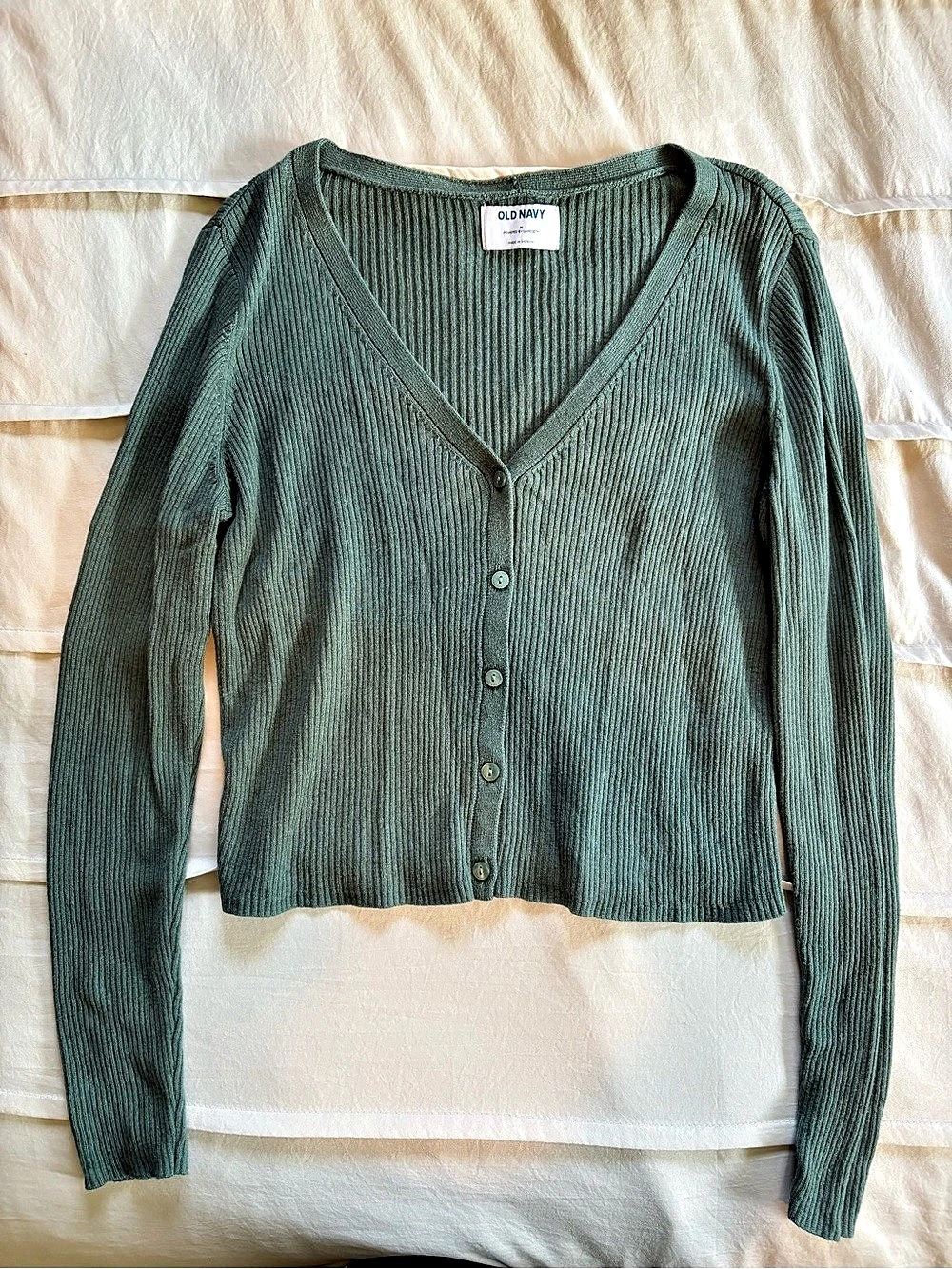 Old Navy Women's Green Cardigan Size Medium